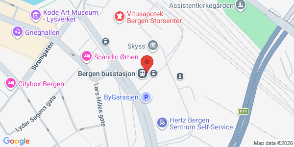 Map displaying event location