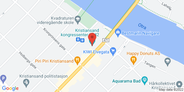 Kart som viser hvor arrangementet foregår