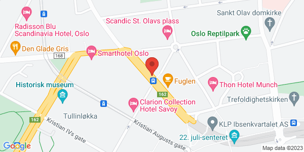 Kart som viser hvor arrangementet foregår