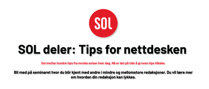SOL deler: Tips for nettdesken