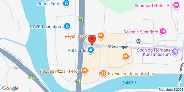 Map displaying event location
