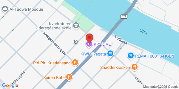 Kart som viser hvor arrangementet foregår