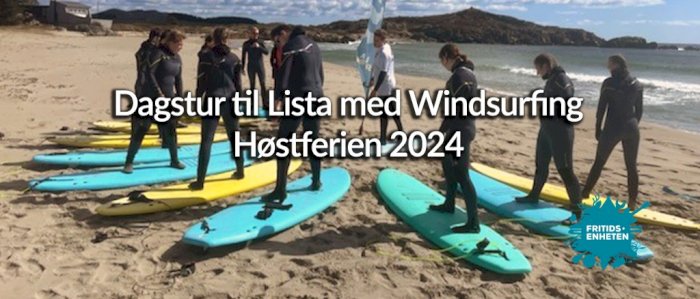 Dagstur til Lista med Windsurfing for 8. trinn og oppover