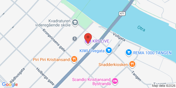 Kart som viser hvor arrangementet foregår