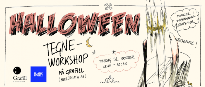 Grafill Illustrasjon: Halloween Tegneworkshop