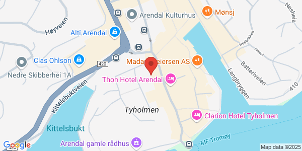 Map displaying event location