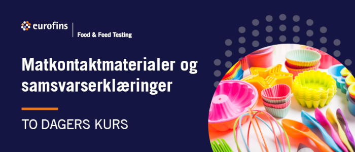 Kurs om matkontaktmaterialer og samsvarserklæringer