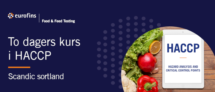 2-dagers kurs i HACCP - Sortland