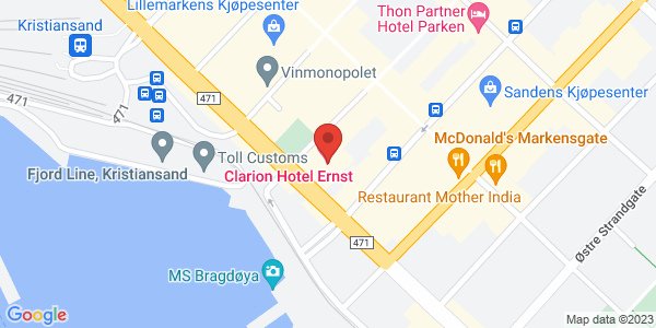 Map displaying event location