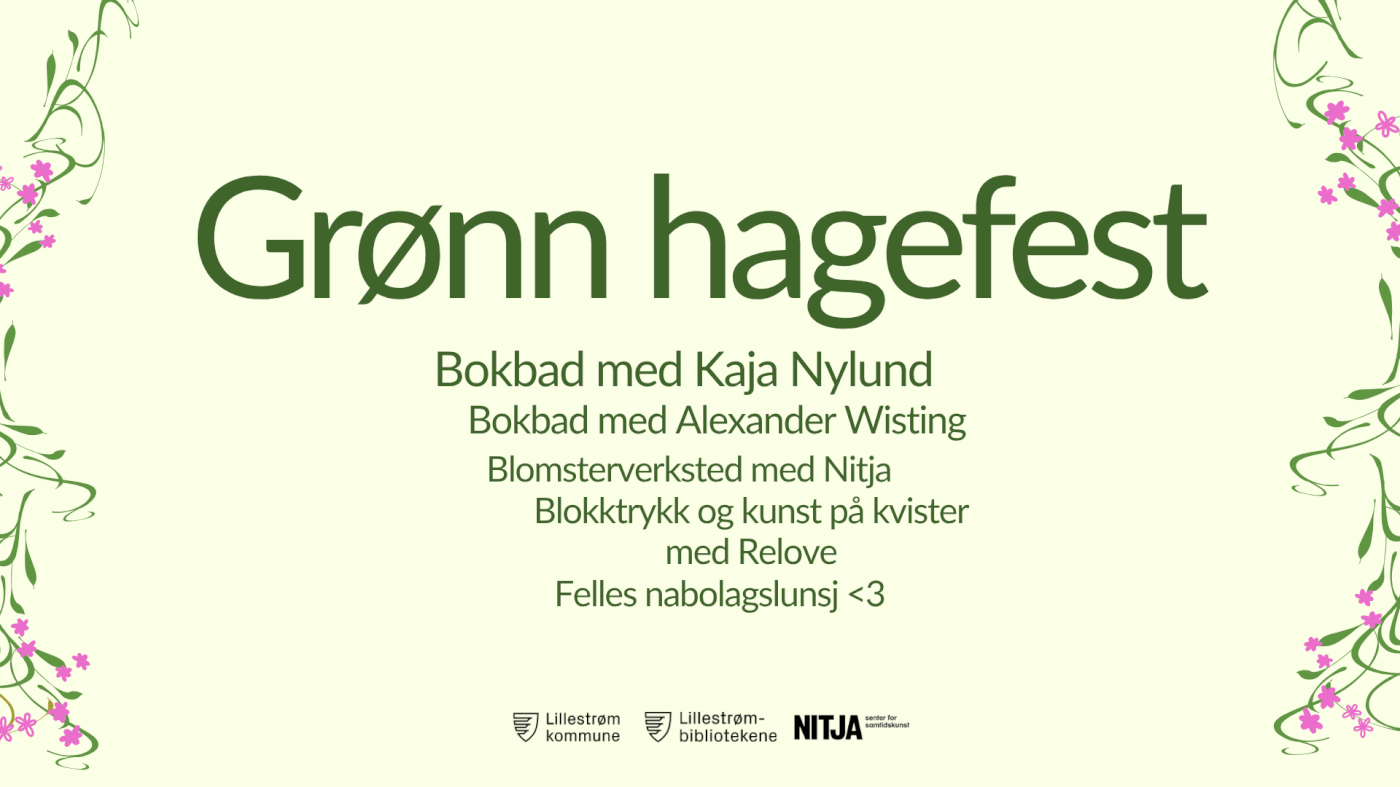 Grønn hagefest med bokbad og verksted