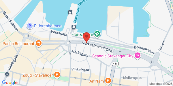 Kart som viser hvor arrangementet foregår