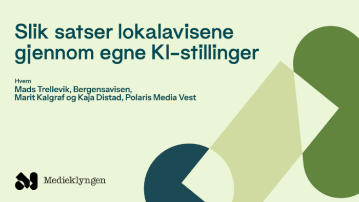 Slik satser lokalavisene gjennom egne KI-stillinger