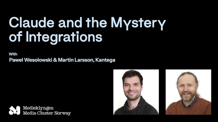 Claude and the Mystery of Integrations