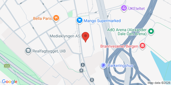 Kart som viser hvor arrangementet foregår