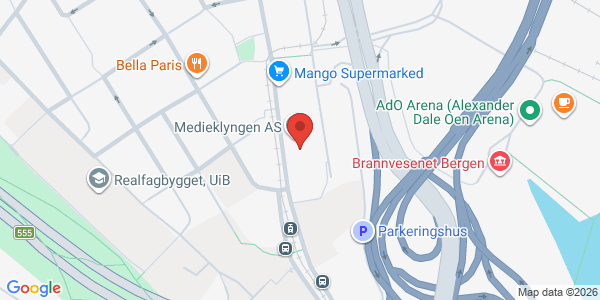 Kart som viser hvor arrangementet foregår