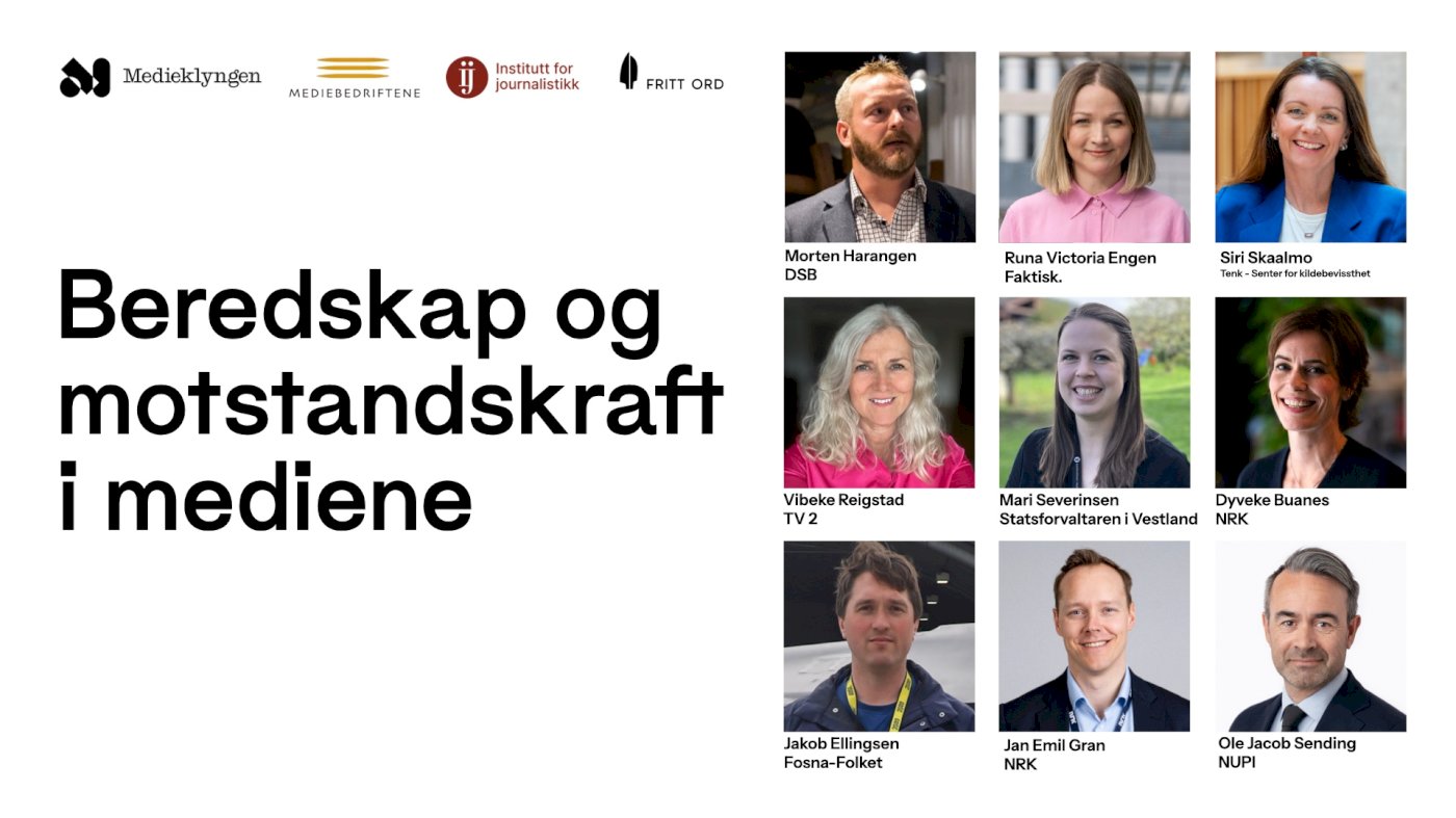 Beredskap og motstandskraft i mediene