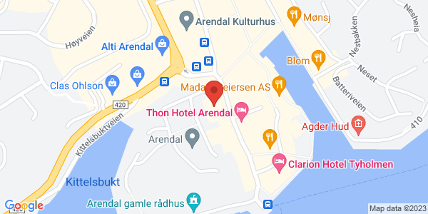 Map displaying event location