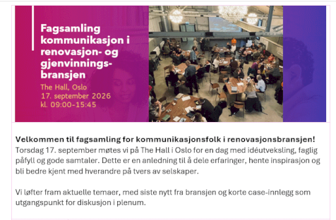 Samling for kommunikasjonsfolk i bransjen