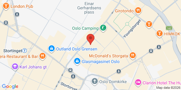 Kart som viser hvor arrangementet foregår