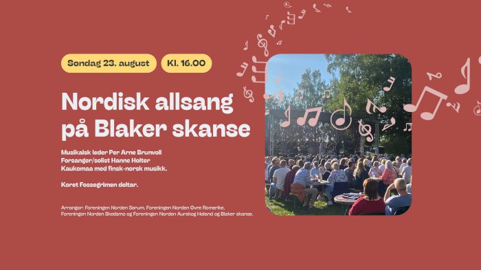 Nordisk allsang på Blaker skanse