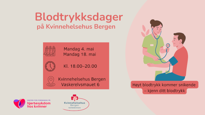 Blodtrykksdager – kjenn ditt blodtrykk 18. mai