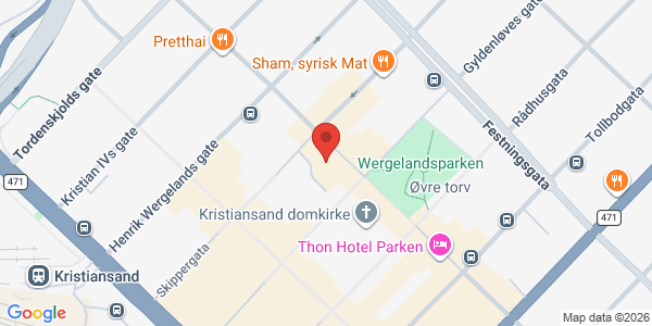 Kart som viser hvor arrangementet foregår