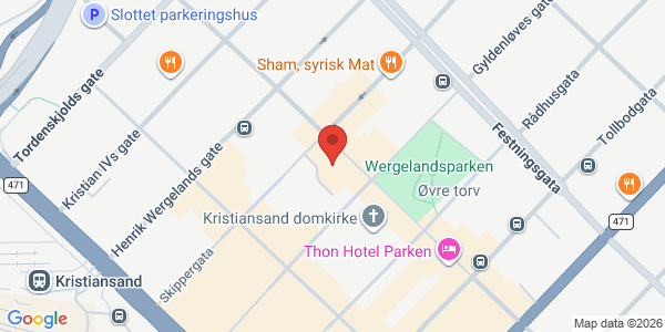 Kart som viser hvor arrangementet foregår