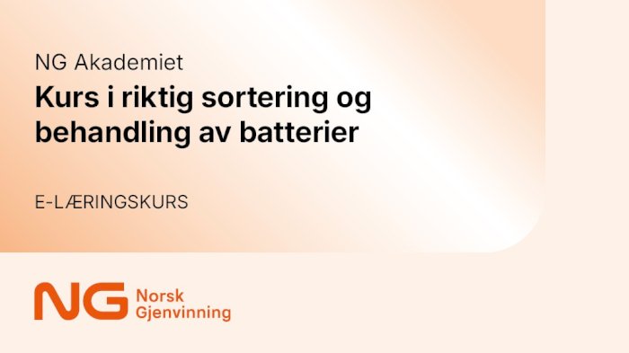 Riktig sortering og behandling av batterier