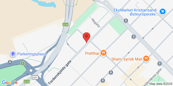 Kart som viser hvor arrangementet foregår