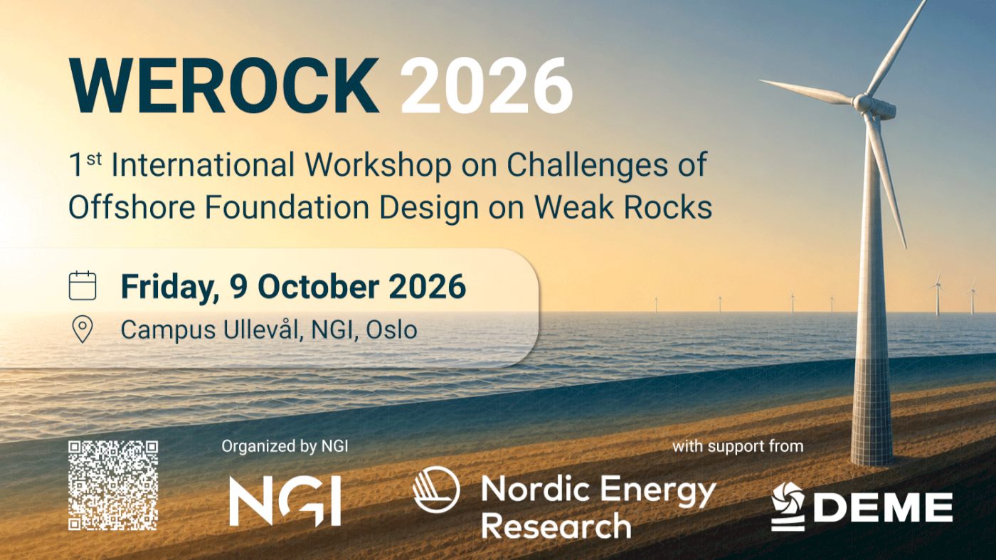 WEROCK 2026 - 1st International Workshop on Challenges of Offshore Foundation Design in Weak Rocks