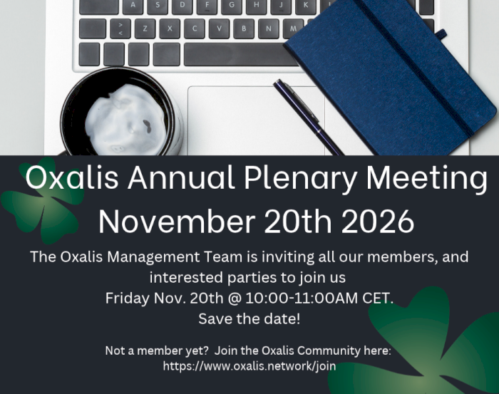 Oxalis Annual Plenary Meeting 2026
