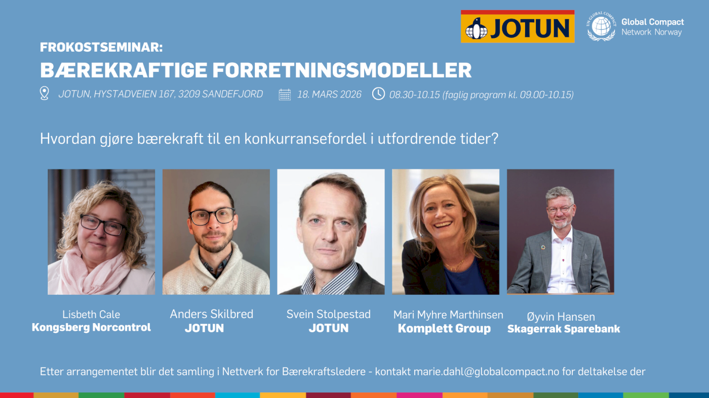 Frokostseminar: Bærekraftige forretningsmodeller