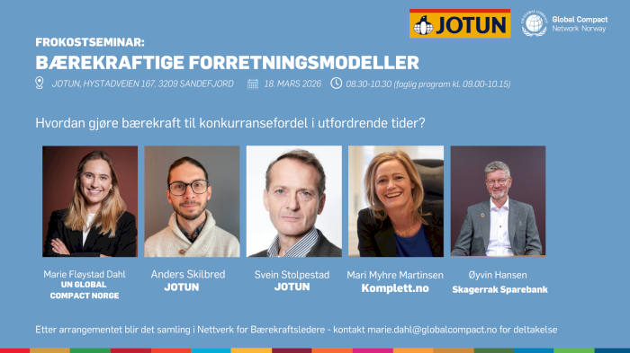 Frokostseminar: Bærekraftige forretningsmodeller