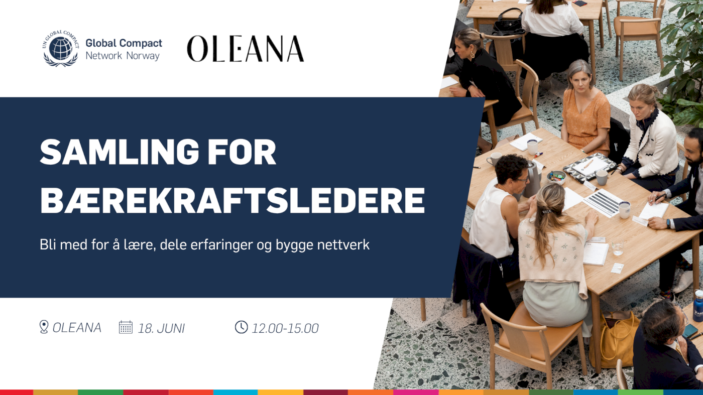 Samling for bærekraftsledere i Bergen - UN Global Compact Norge