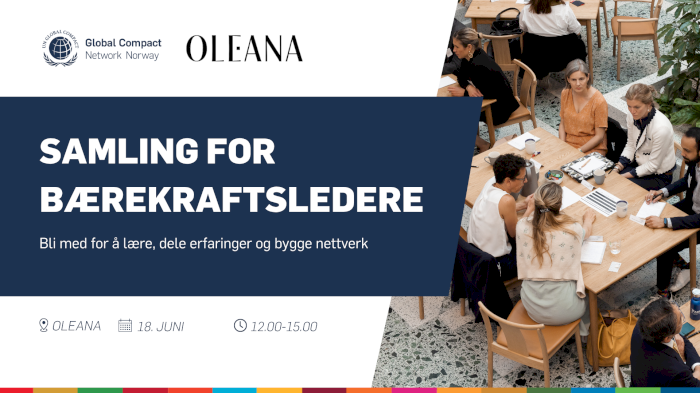 Samling for bærekraftsledere i Bergen - UN Global Compact Norge
