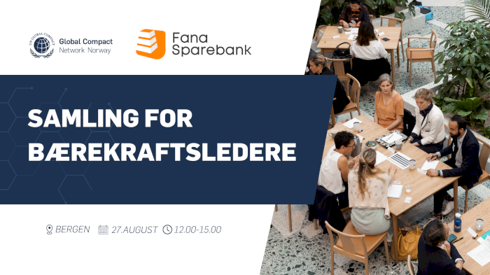 Samling for bærekraftsledere - Fana Sparebank og UN Global Compact Norge