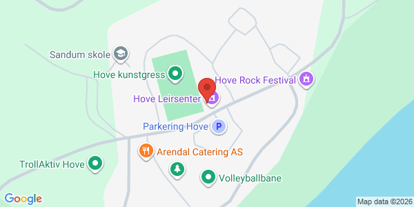 Kart som viser hvor arrangementet foregår