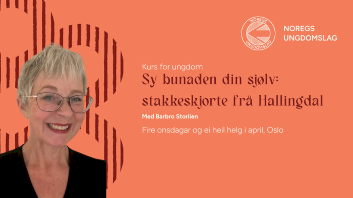 Kurs for ungdom: Sy bunaden din sjølv - stakkeskjorte frå Hallingdal (6 gonger)