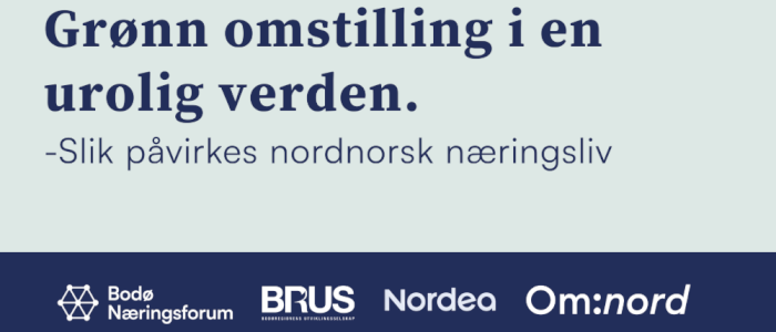 Grønn omstilling i en urolig verden – hva betyr det for næringslivet i Nord-Norge?