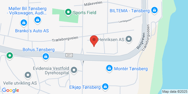 Map displaying event location