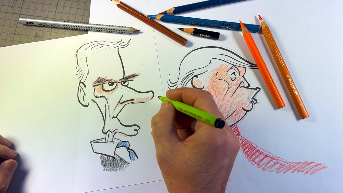 21.03 Verksted: Lynkurs i karikatur og avistegning med Egil Nyhus og May Linn Clement