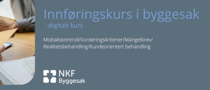 Digitalt innføringskurs i byggesak