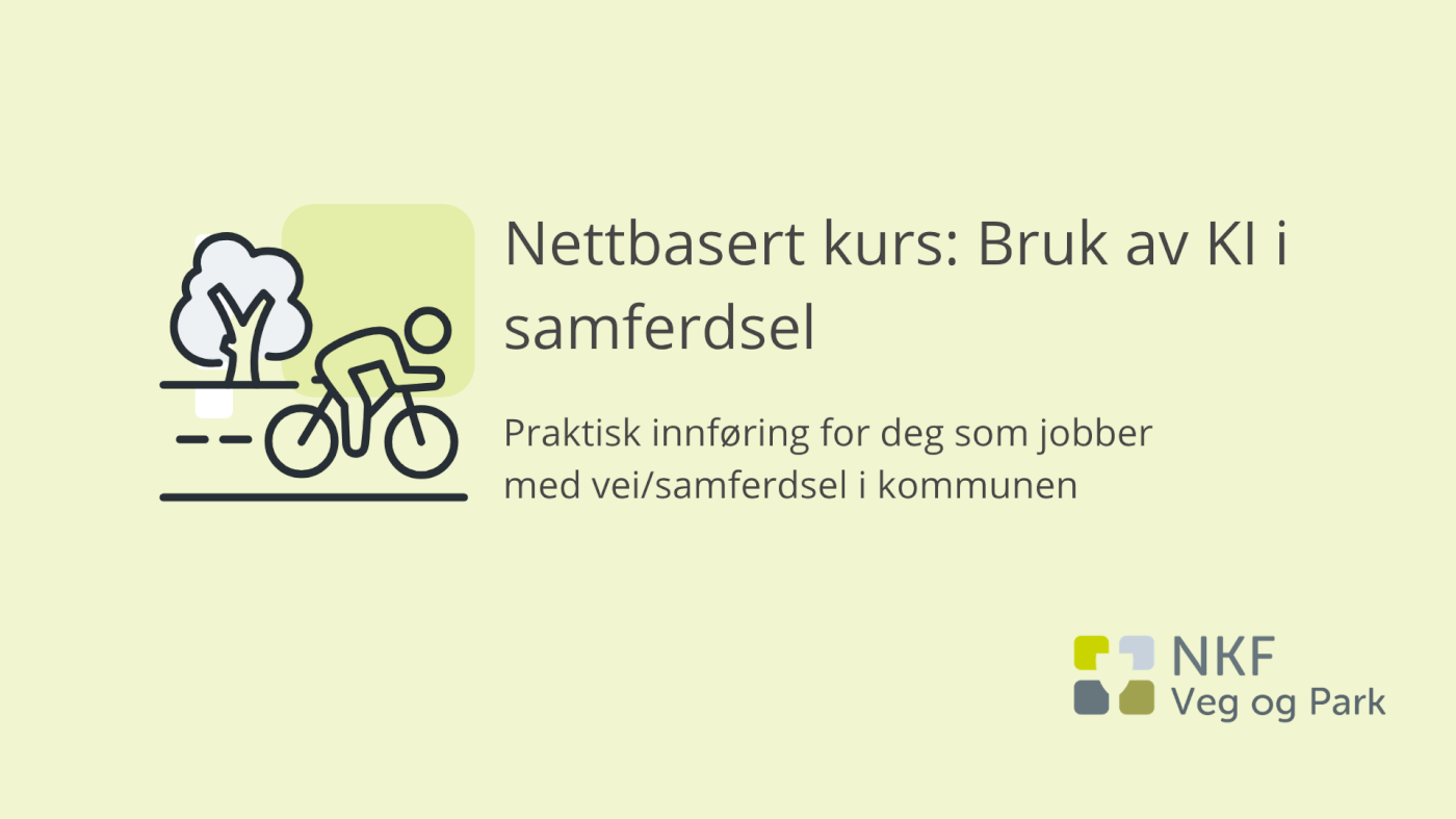 Nettbasert kurs: Bruk av KI i samferdsel