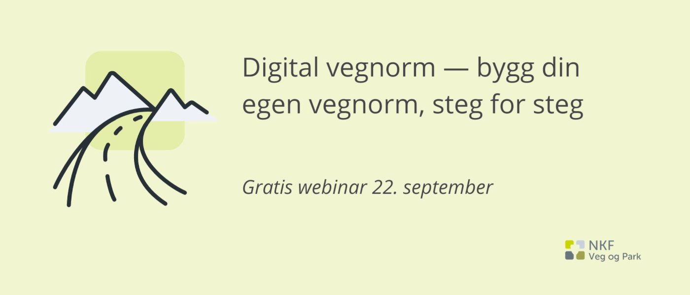 Digital vegnorm — bygg din egen vegnorm, steg for steg