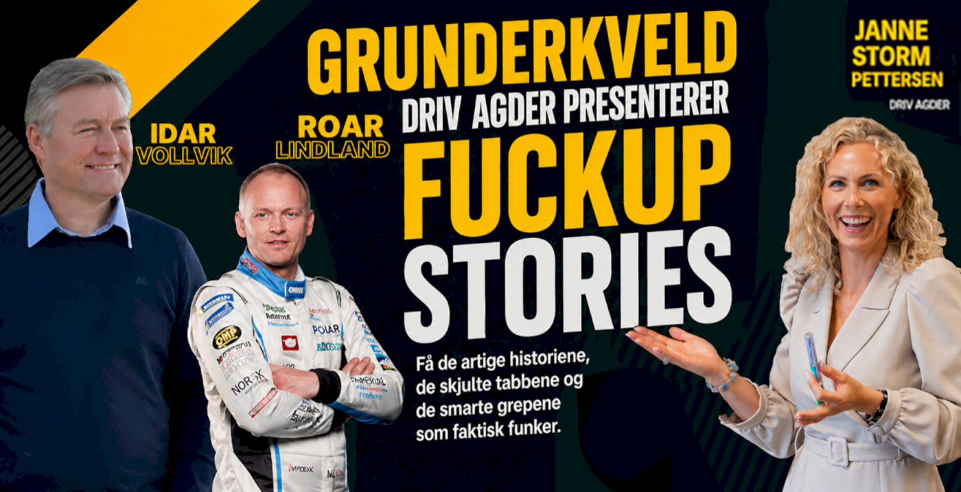Gründerkveld på BASECAMP blir 0705, FUCK UP STORIES