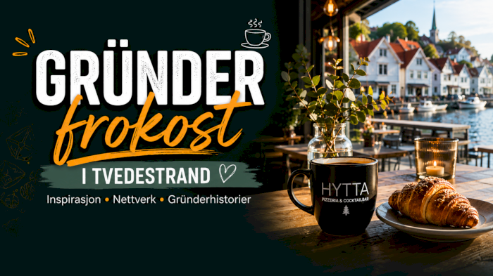 Gründerfrokost på Hytta i Tvedestrand