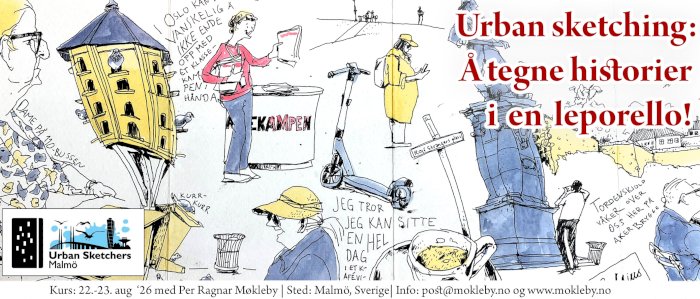 Urban sketching: Å tegne historier i en leporello