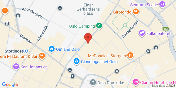 Kart som viser hvor arrangementet foregår