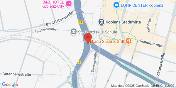 Map displaying event location
