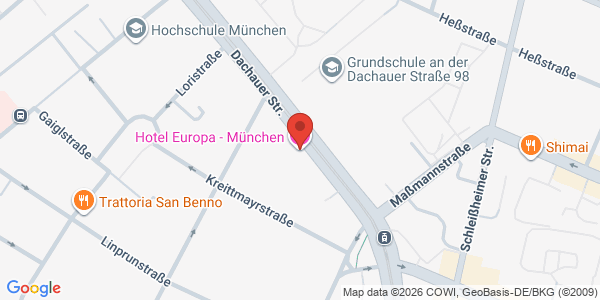 Map displaying event location